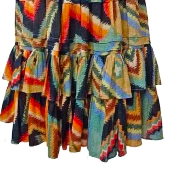 RALPH LAUREN Colorful Western Southwestern Skirt Elastic Waist Plus Sz 16 NEW!!! - Picture 8 of 12
